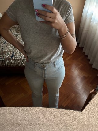Pantalón vaquero flare azul