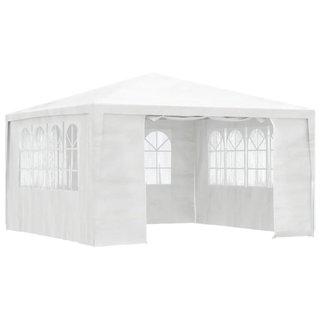 Gazebo Professionale con Pareti Bianco 90 g/m² 4x4 m