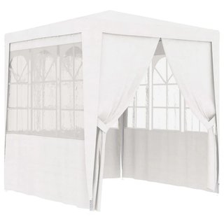 Gazebo Professionale con Pareti Bianco 90 g/m² 2,5x2,5 m