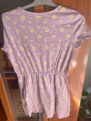 Vestido estampado margaritas lila 12A