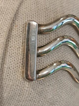 Pulsera Brazalete de plata y nacar blanco