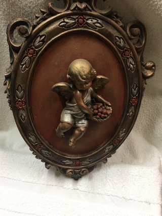 Cuadro decorativo ángel con cesta