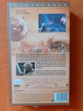 Película VHS Star Wars II: El Ataque de los Clones
