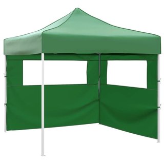 Tenda Pieghevole con 2 Pareti Verde 3x3 m · Metallo · Tende