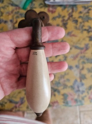 6 Pomos de puerta vintage cerámica y metal