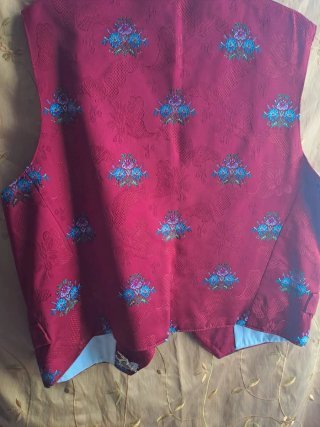 Chaleco Fallero Hombre Bordado Rojo Talla XXXL