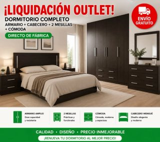 Dormitorio Completo Beige Nuevo | Outlet Fábrica