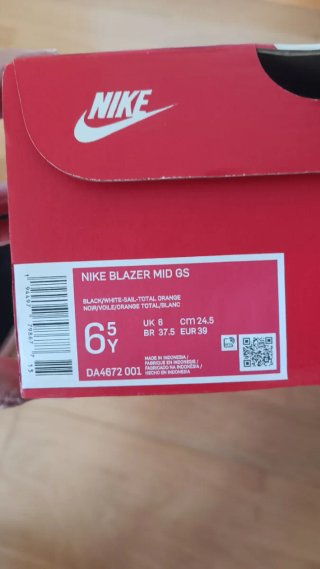 Zapatillas Nike Blazer Mid GS Negras Talla 39