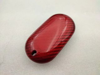 FUNDA LLAVE NUEVA MERCEDES EN CARBONO ROJO