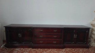 Salón completo: mueble, mesa y 6 sillas