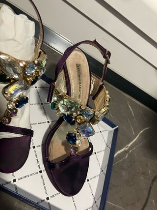 Sandalias fiesta Luciano Barachini pedrería