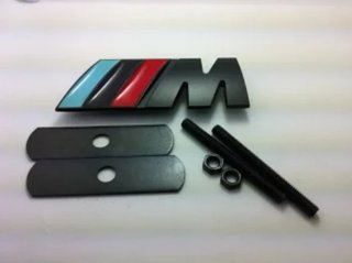 LOGO EMBLEMA PARRILLA BMW M MATE NEGRO