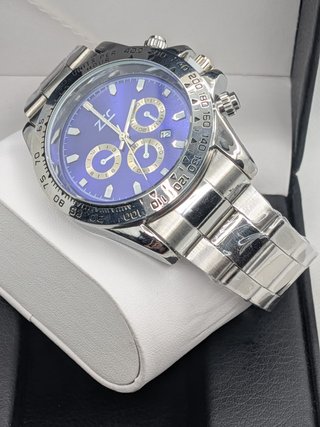 Orologio Uomo Ispirato 42mm Stile Crono Silver Dee