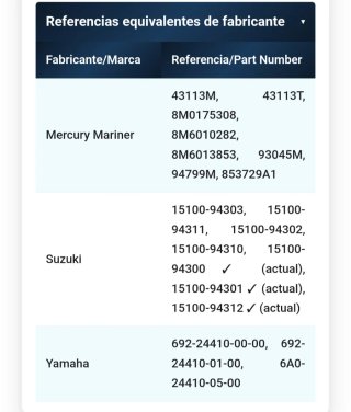Bomba Gasolina Yamaha Fueraborda 25 CV