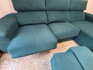 Sofá chaise longue verde azulado URGE VENTA