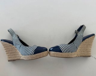 Sandalias Fashion by Margot Rayas Azul Blanco