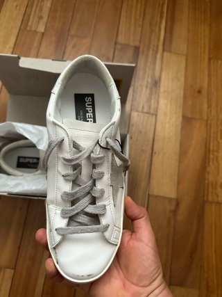 Golden Goose Superstar Tênis Branco Cinza
