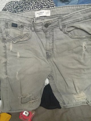 Bermuda vaquera Pull&Bear gris Talla L