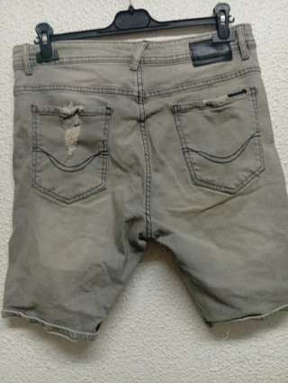 Bermuda vaquera Pull&Bear gris Talla L