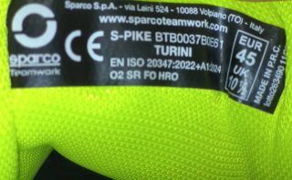 Zapatos Sparco S-Pike Turini O2 Talla 45