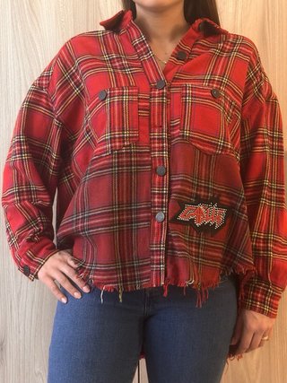 Camicia di flanella gaëlle rossa