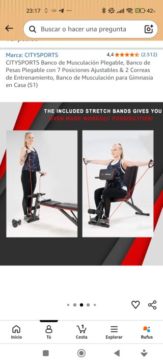 Banco de Musculación CITYSPORTS Plegable
