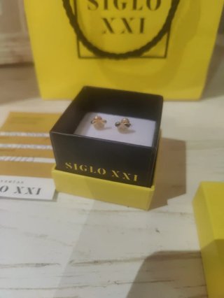 Pendientes niña oro Siglo XXI