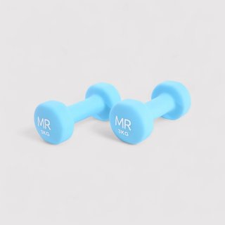 Manubri e pesetti 3 kg per esercizi di allenamento muscolare