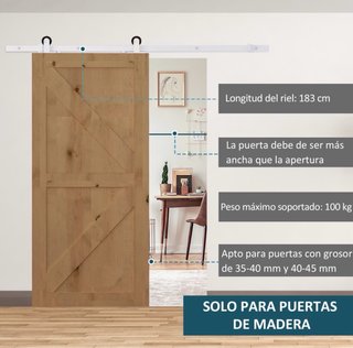 Herrajes Puerta Corredera Blanco