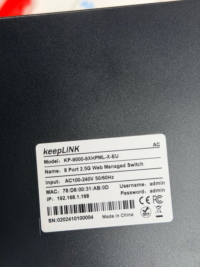 Switch KeepLink 9 Puertos 2.5G PoE