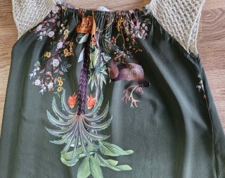 Vestido largo estampado oversize
