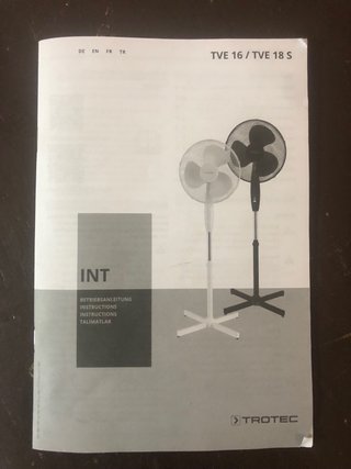 Ventilador Trotec TVE 18 S 50W Negro