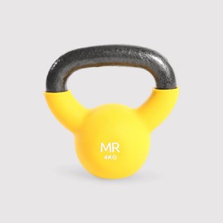 Kettlebell in neoprene 4 kg per esercizi di forza e