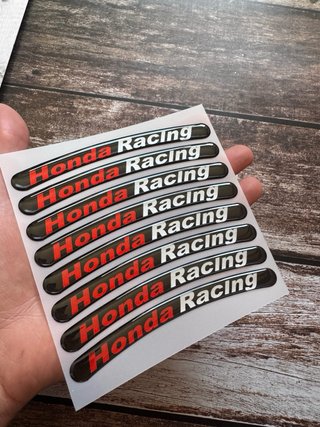 KIT PEGATINAS LLANTA MOTO HONDA RACING HRC LOGO