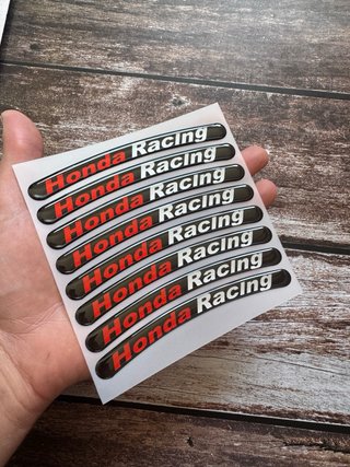 KIT PEGATINAS LLANTA MOTO HONDA RACING HRC LOGO
