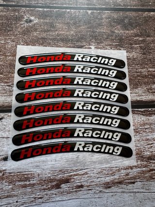 KIT PEGATINAS LLANTA MOTO HONDA RACING HRC LOGO