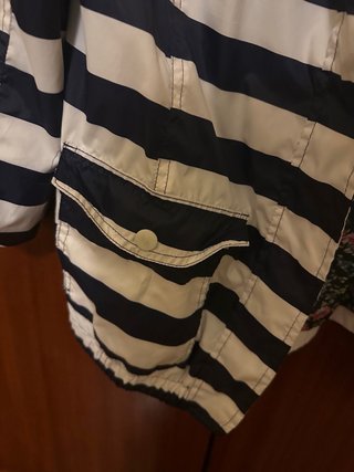 Chubasquero Springfield rayas azul y blanco