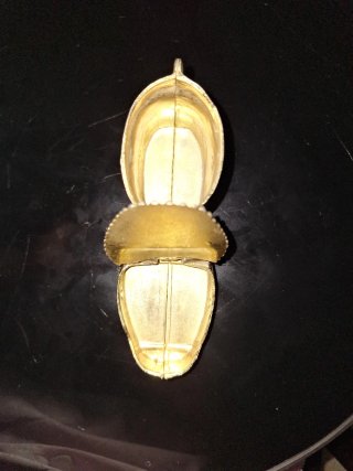 Cenicero vintage bota dorada
