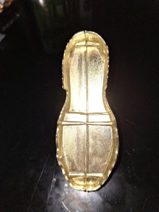 Cenicero vintage bota dorada