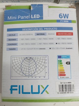 4 Focos LED FILUX 6W Empotrables