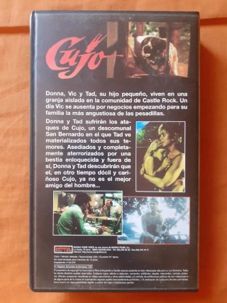 Película VHS Cujo Stephen King