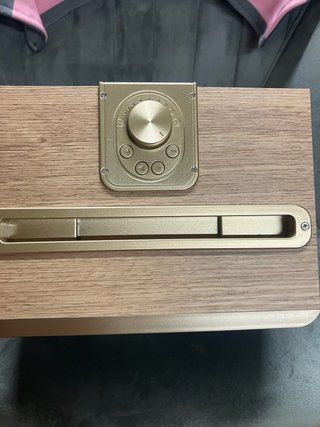 Altavoz Bluetooth Sami Vintage Marrón y Dorado
