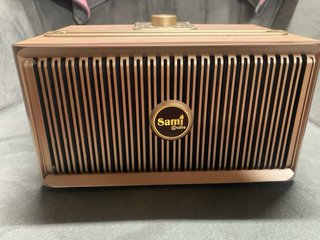 Altavoz Bluetooth Sami Vintage Marrón y Dorado