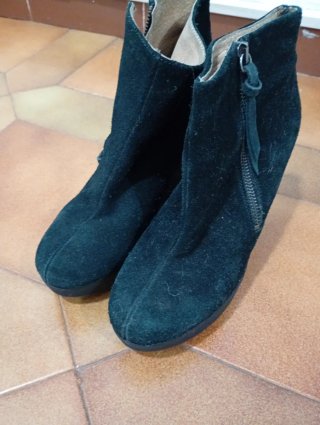 Botines plataforma negros talla 37