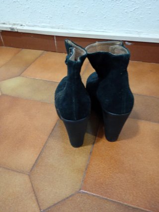 Botines plataforma negros talla 37