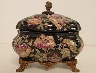CENTRO DE MESA PORCELANA SATSUMA DE HONG KONG