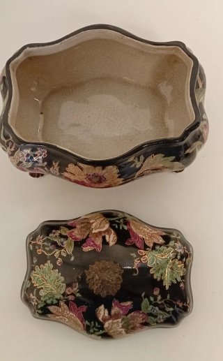 CENTRO DE MESA PORCELANA SATSUMA DE HONG KONG