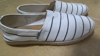 Alpargatas Quiksilver Rayas Blancas y Negras