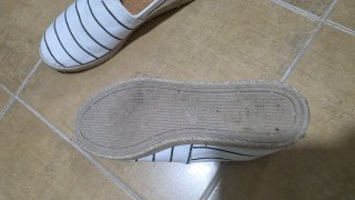 Alpargatas Quiksilver Rayas Blancas y Negras