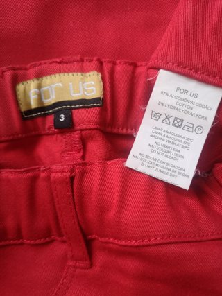 Pantalón For Us Rojo Talla 42/44